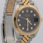 Rolex DateJust 41 126333 Black Diamond Steel 18K Yellow Gold 41mm Jubilee Watch
