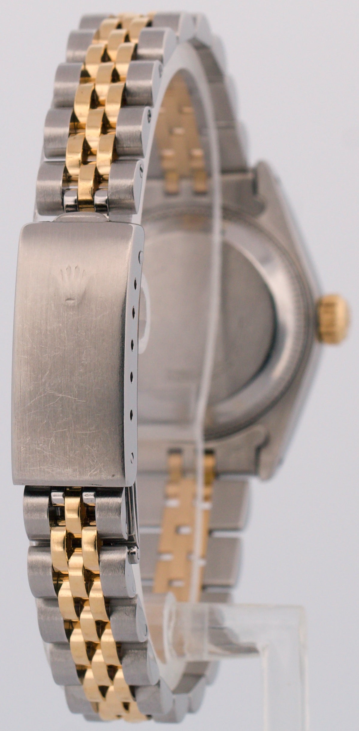 Ladies Rolex DateJust 26mm PINK MOP DIAMOND 18K Gold Steel JUBILEE Fluted 69173