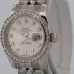 Rolex DateJust 179384 Silver Diamond Stainless Steel 18K Gold 26mm Jubilee Watch