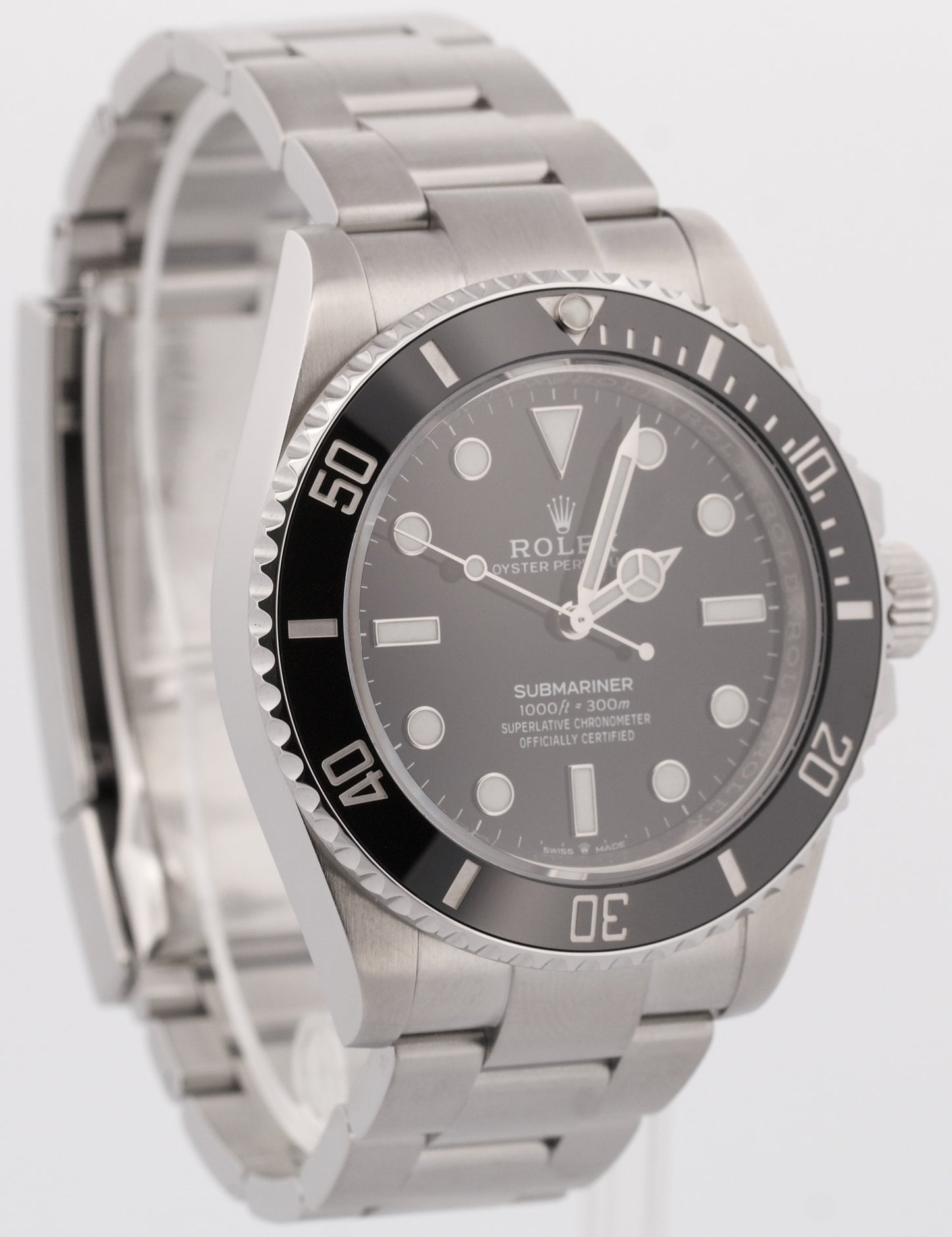 PAPERS Rolex Submariner 41mm No-Date BLACK Ceramic Stainless Steel 124060 LN BOX