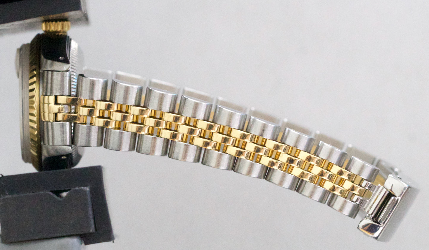 Ladies Rolex DateJust 26mm PINK MOP DIAMOND 18K Gold Steel JUBILEE Fluted 69173