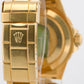 UNPOLISHED Rolex Submariner Date BLUE 18K Yellow Gold NO-HOLES 40mm 16618 Watch