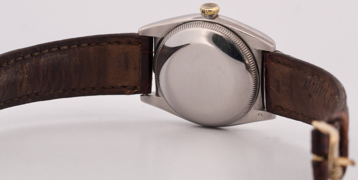 1958 Vintage Rolex Oyster Perpetual BUBBLEBACK 3372 ORIGINAL Gold 32mm Watch