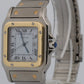 Cartier Santos Carree 2961 Two-Tone White Roman 18k Steel Automatic 29mm Watch