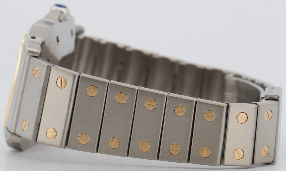 Cartier Santos Carree 2961 Two-Tone White Roman 18k Steel Automatic 29mm Watch