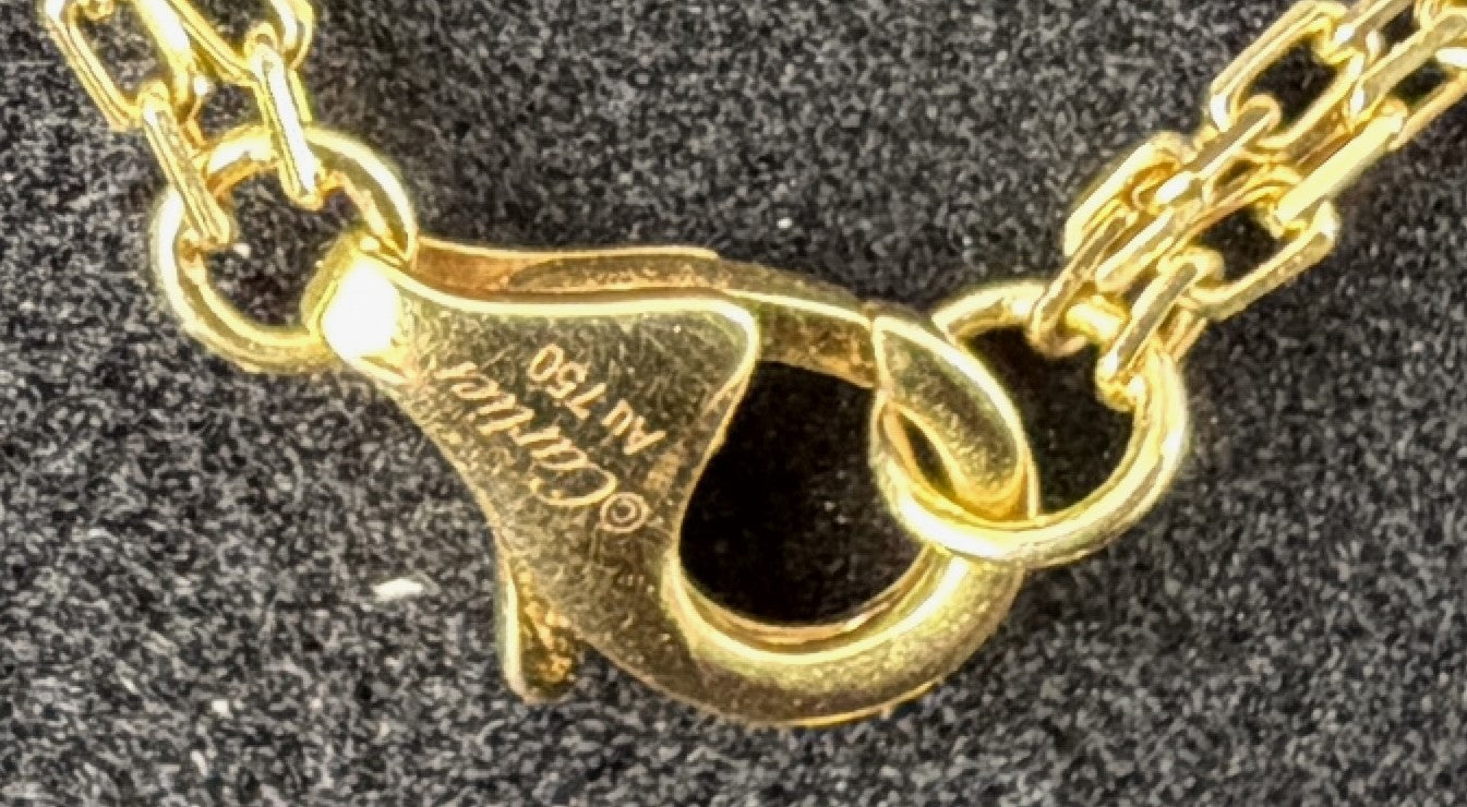 Cartier LOVE Pendant 2 DIAMONDS 18k Yellow Gold 6.3gr Adjustable Chain BOX