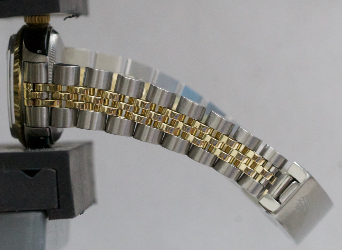 1981 Ladies Rolex Date 6917 26mm Silver Steel 18K Gold Jubilee Box Papers