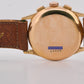 VINTAGE Universal Uni-Compax SILVER 35mm 18K Rose Gold Leather Manual 12445