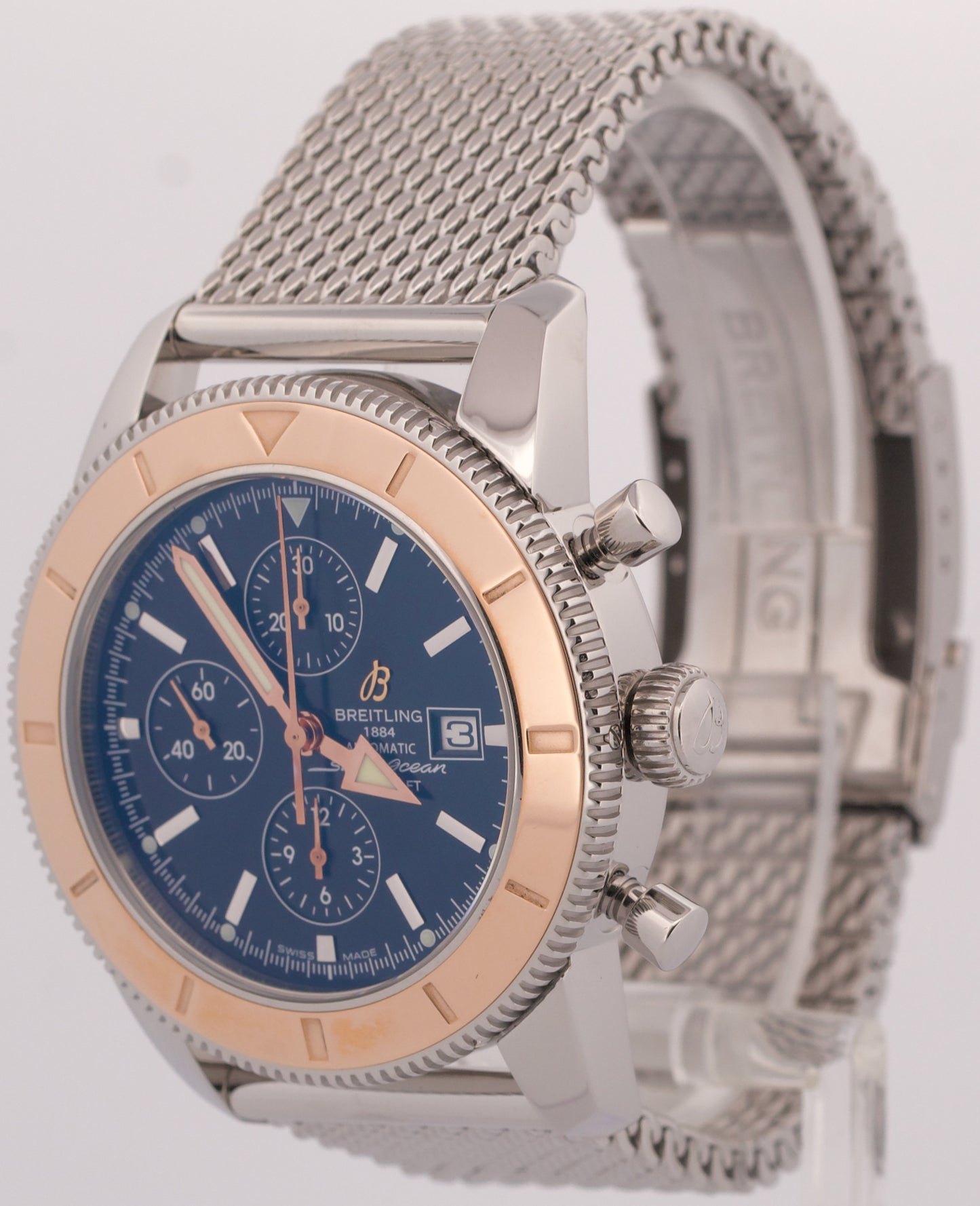 Breitling Superocean 46 Stainless Steel 18K Rose Gold 46mm U13320 Automatic BOX
