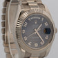 Rolex Day-Date II 218239 Blue Arabic Wave 18K White Gold President 41mm Box