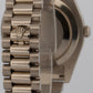 Rolex Day-Date II 218239 Blue Arabic Wave 18K White Gold President 41mm Box