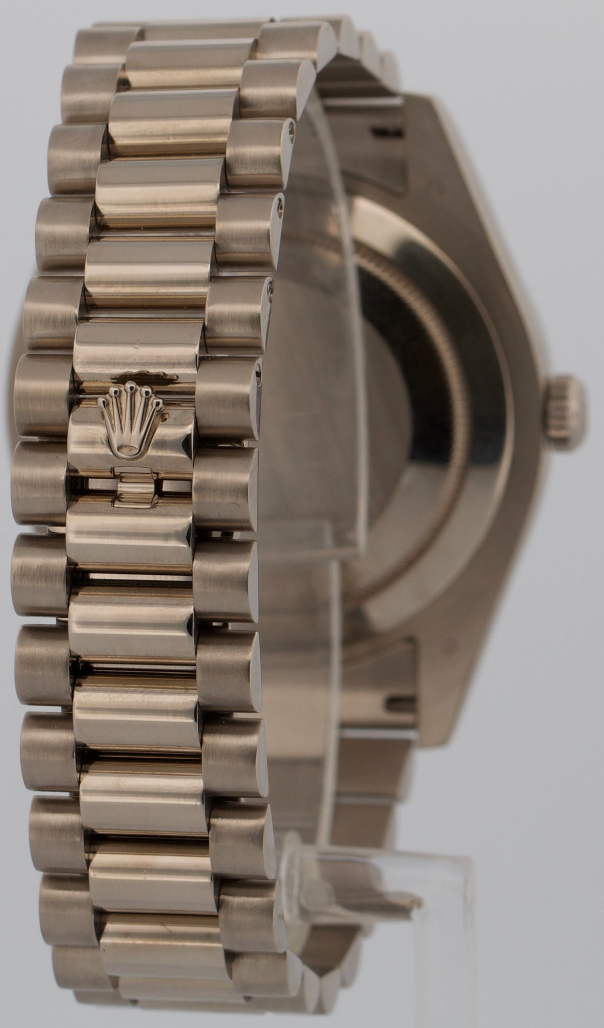 Rolex Day-Date II 218239 Blue Arabic Wave 18K White Gold President 41mm Box