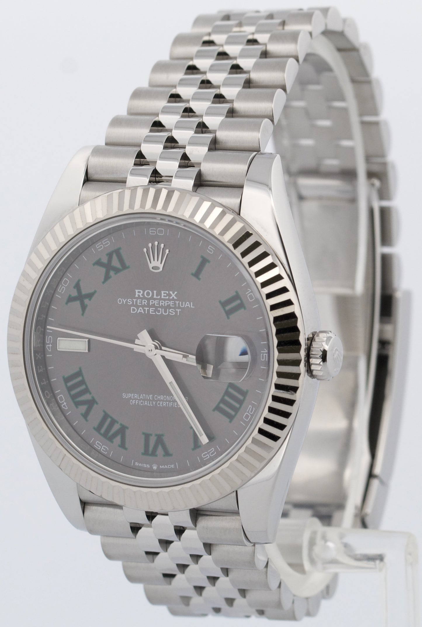 2022 PAPERS Rolex DateJust 41 WIMBLEDON 18K Gold 41mm JUBILEE 126334 Watch BOX
