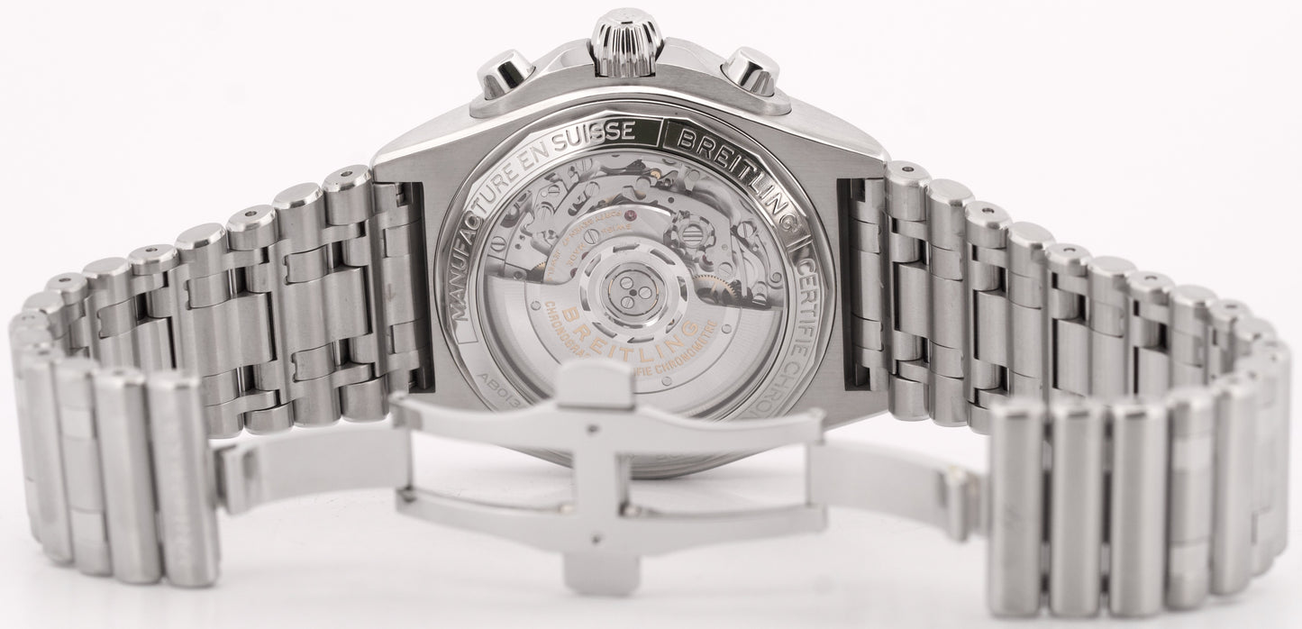2021 PAPERS Breitling Chronomat B01 SALMON Stainless Steel 42mm AB0134 BOX