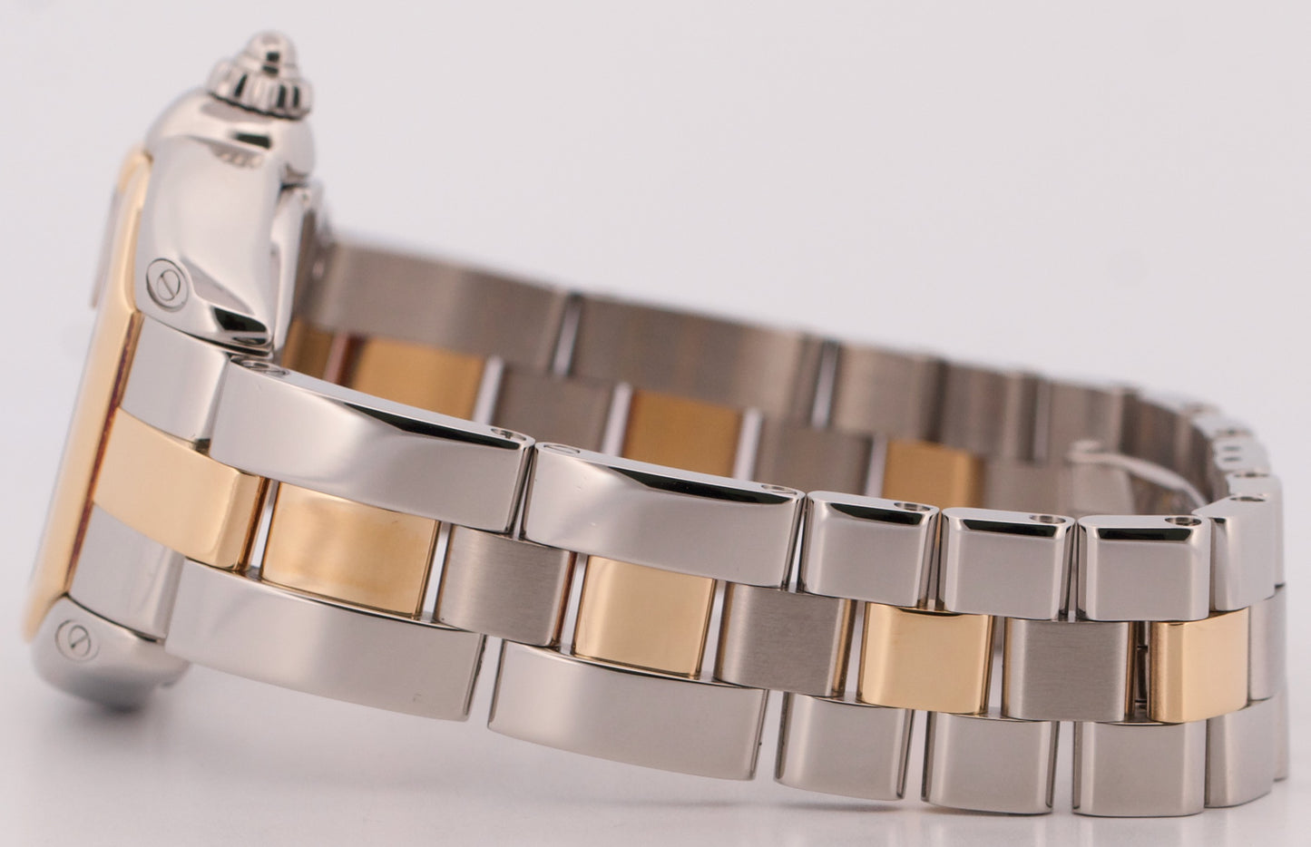 Ladies Cartier Roadster SILVER Roman 31mm Quartz 18K Steel 2675 W62026Y4 Watch