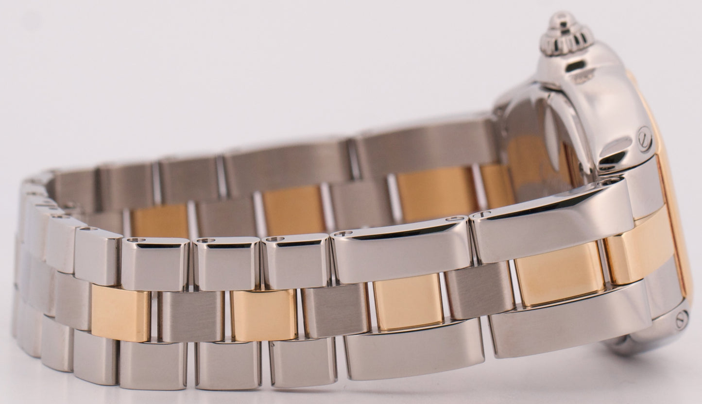 Ladies Cartier Roadster SILVER Roman 31mm Quartz 18K Steel 2675 W62026Y4 Watch