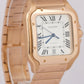 MINT PAPERS Cartier Santos 39.8mm 18K Rose Gold Watch Leather 4071 WHSA0018 BOX