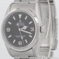 Rolex Explorer I 36mm Black SWISS ONLY Steel Oyster NO-HOLES 3-6-9  Watch 14270