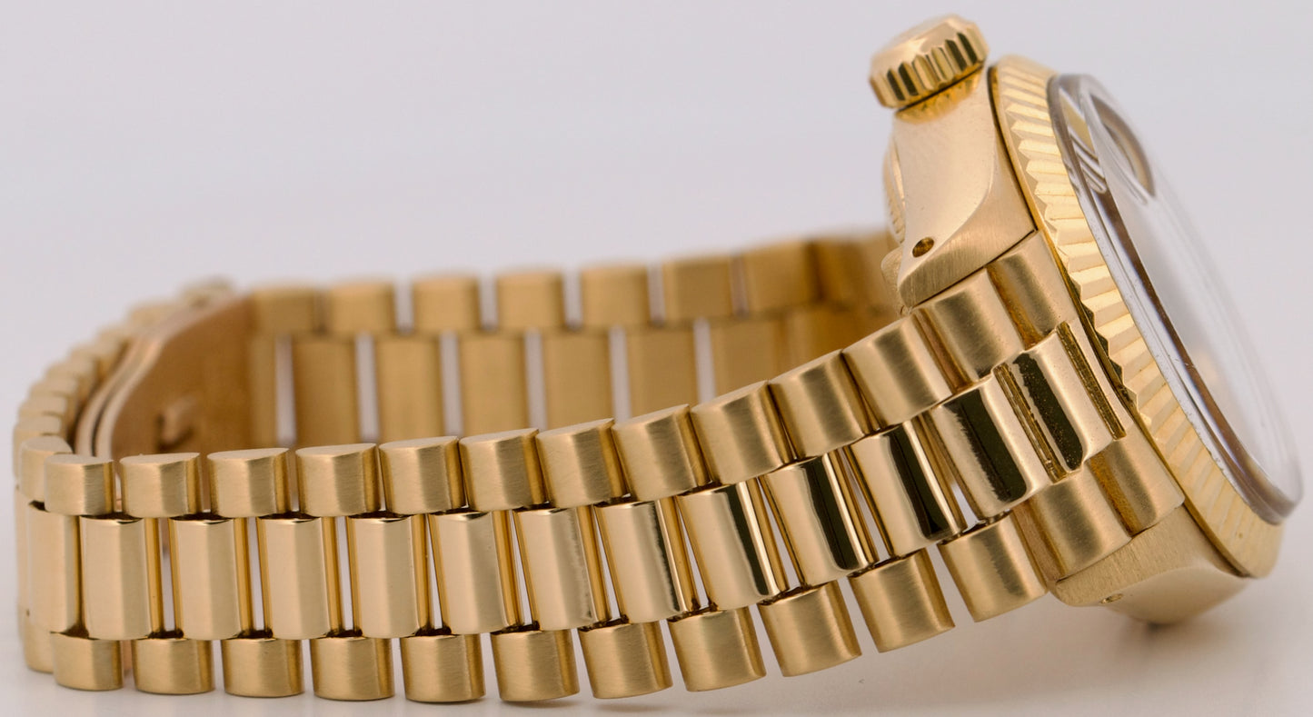 1978 Ladies Rolex DateJust President CHAMPAGNE 18K Yellow Gold 26mm 6917 Watch