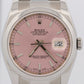 2014 PAPERS Rolex DateJust 36mm PINK Red Roulette OYSTER Steel Watch 116200 BOX