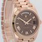 PAPERS Rolex Day-Date President 40mm CHOCOLATE ROMAN Brown 18K Gold 228235 BOX