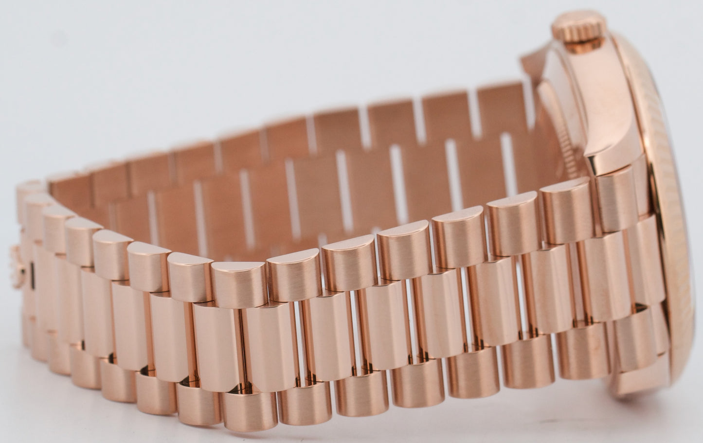 PAPERS Rolex Day-Date President 40mm CHOCOLATE ROMAN Brown 18K Gold 228235 BOX