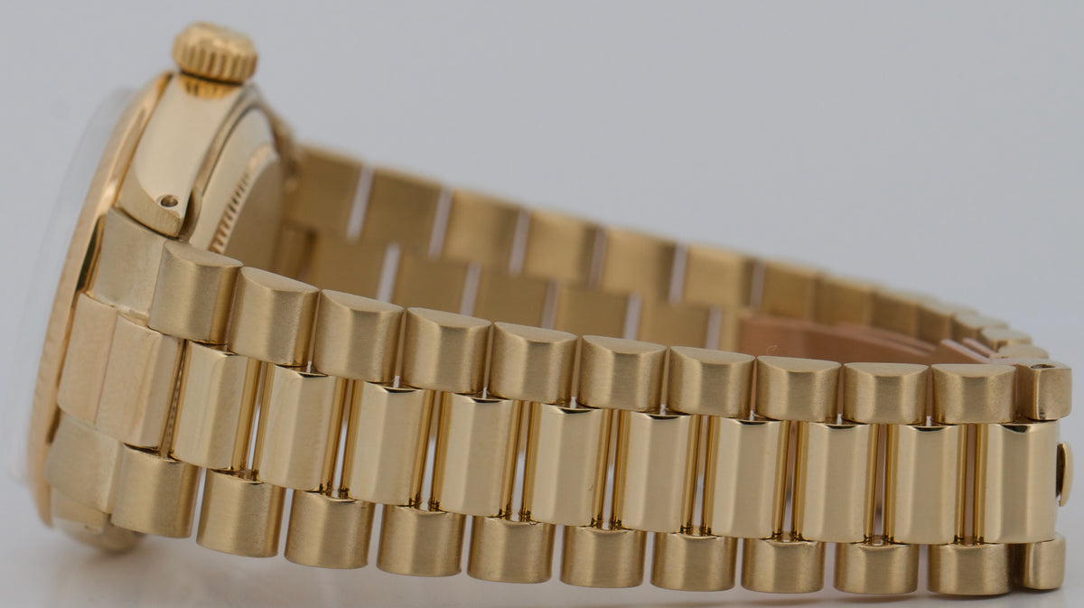 1973 Rolex DateJust Midsize 6827 President MOP Diamond 18K Yellow Gold 31mm