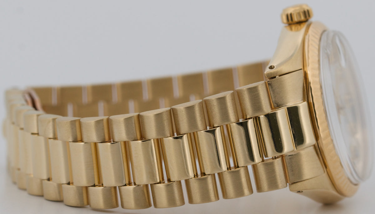 1973 Rolex DateJust Midsize 6827 President MOP Diamond 18K Yellow Gold 31mm