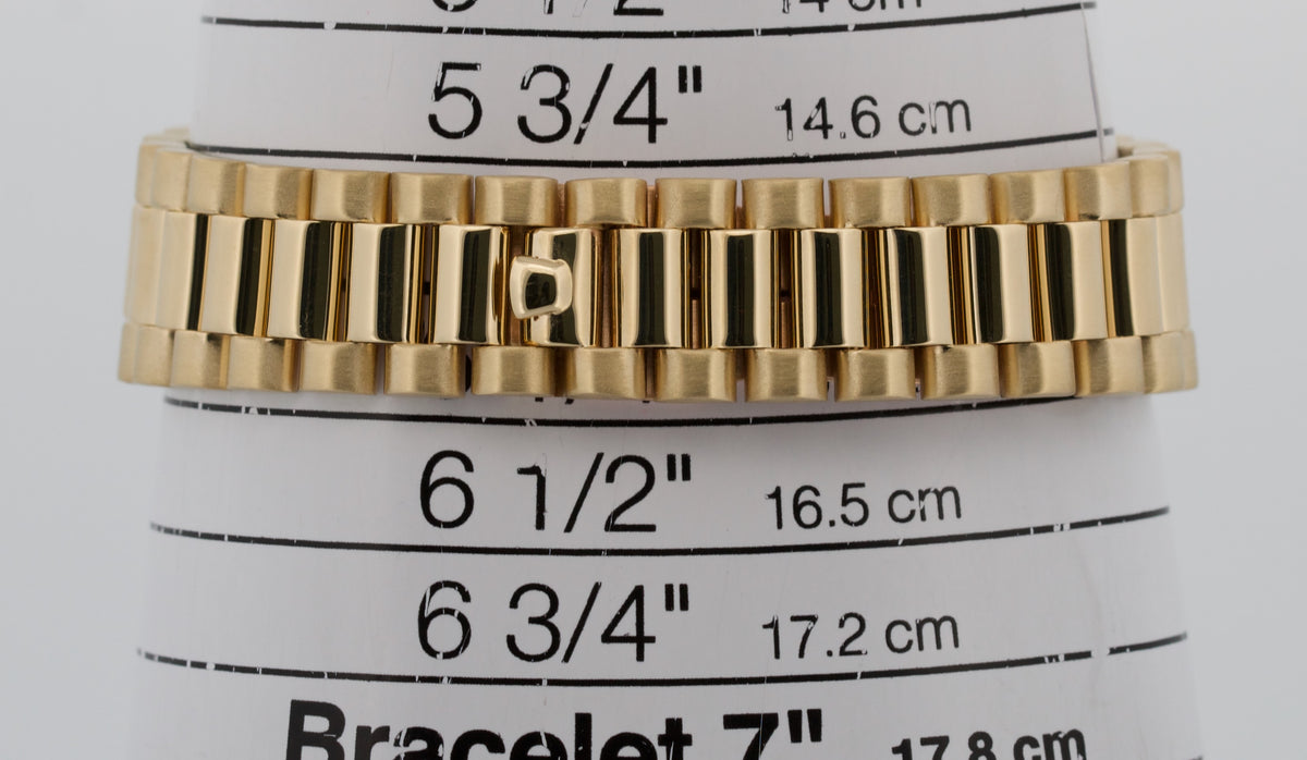 1973 Rolex DateJust Midsize 6827 President MOP Diamond 18K Yellow Gold 31mm