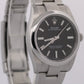2022 PAPERS Rolex Oyster Perpetual BLACK Steel 34mm Oyster Watch 124200 BOX