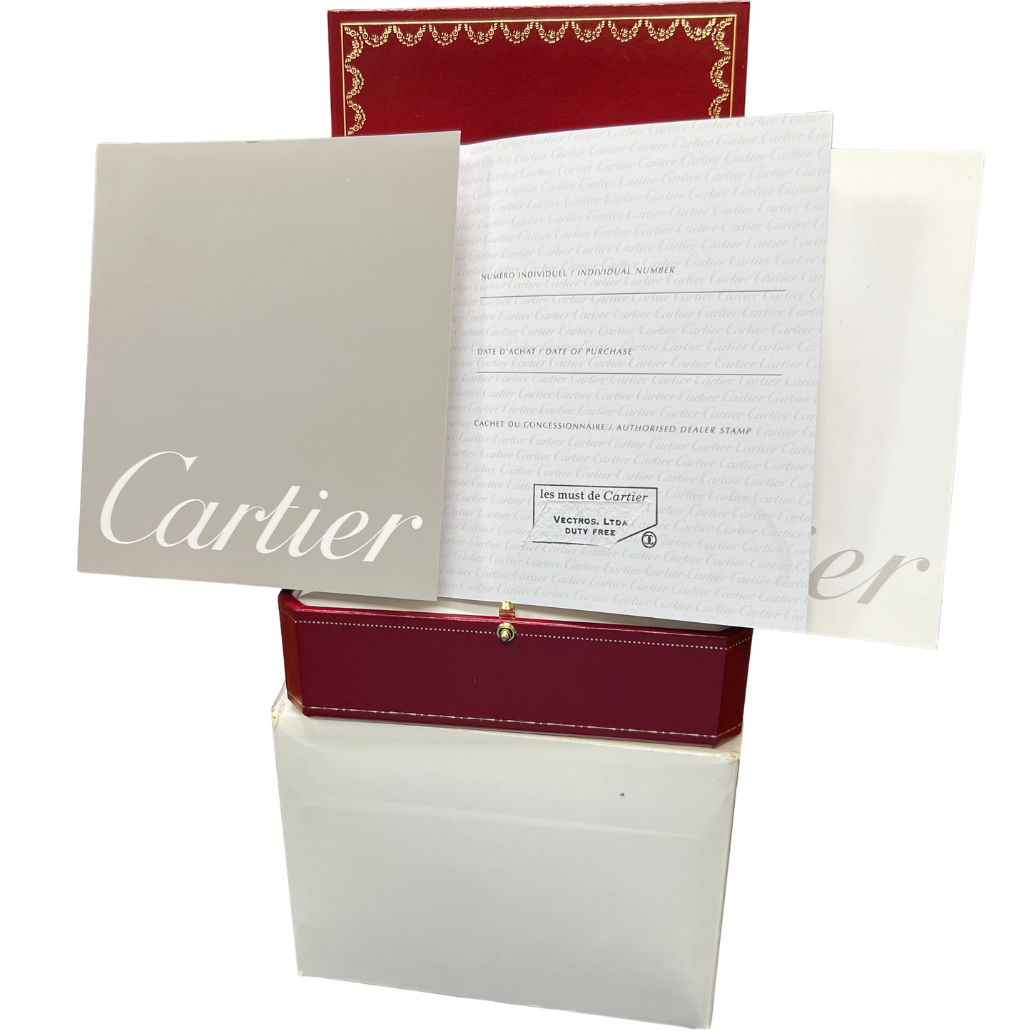 Papers Ladies Cartier Santos Galbee 24mm Two-Tone Gold Automatic Watch 2423 BOX