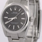 2022 PAPERS Rolex Oyster Perpetual BLACK Steel 34mm Oyster Watch 124200 BOX