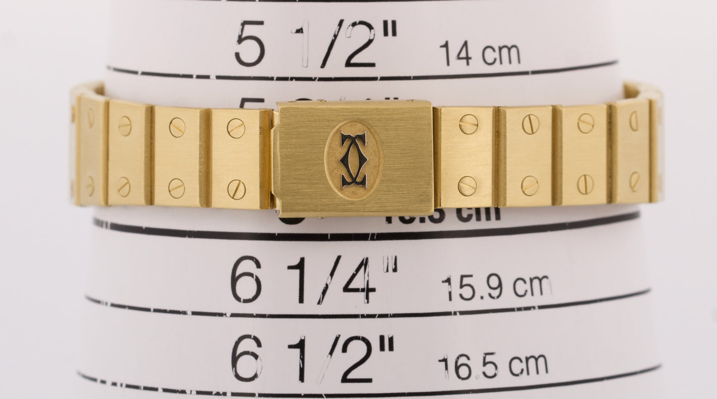 2025 SERVICE Cartier Santos Carree WHITE ROMAN 18k Gold Automatic 24mm 0901