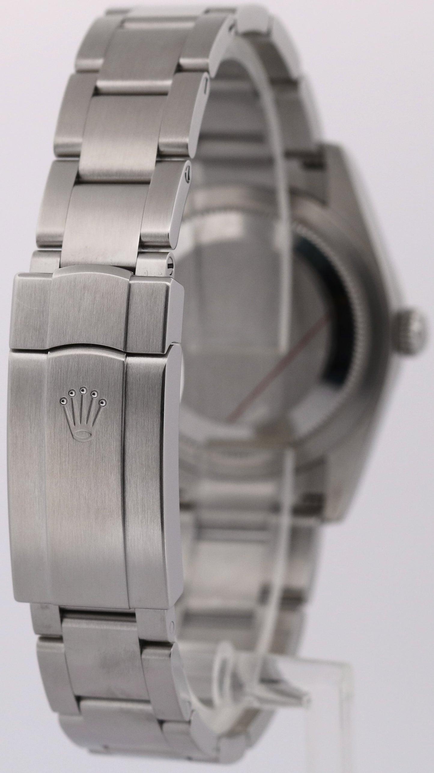 2022 PAPERS Rolex Oyster Perpetual BLACK Steel 34mm Oyster Watch 124200 BOX