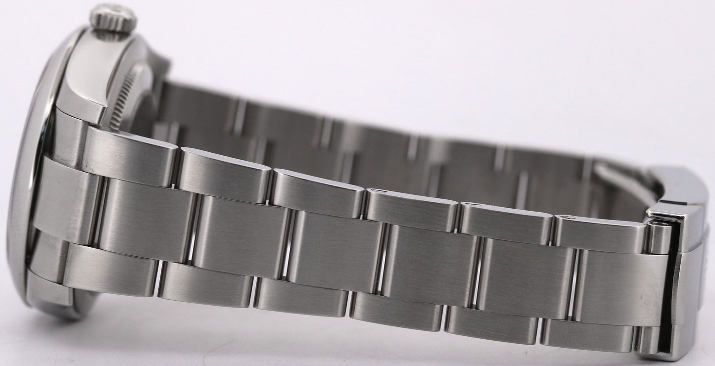 2022 PAPERS Rolex Oyster Perpetual BLACK Steel 34mm Oyster Watch 124200 BOX