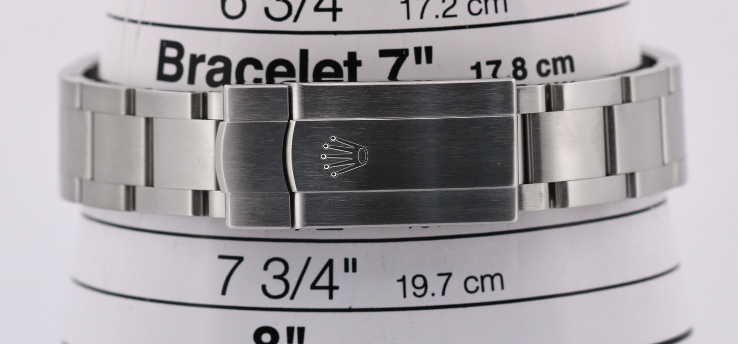 2022 PAPERS Rolex Oyster Perpetual BLACK Steel 34mm Oyster Watch 124200 BOX