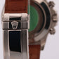 1997 PAPERS Rolex Daytona WHITE ARABIC 18K Gold Brown Leather 40mm 16519 BOX