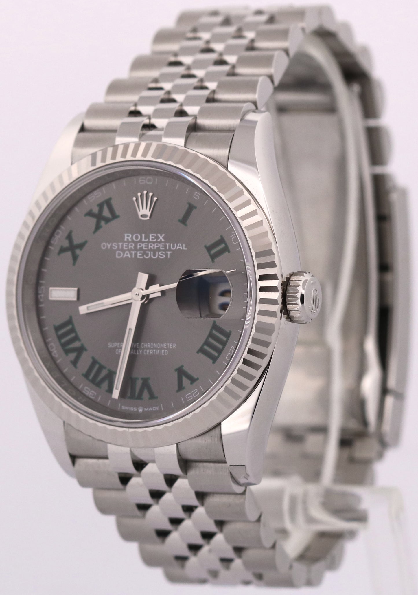 2024 PAPERS Rolex DateJust WIMBLEDON 36mm Steel 18K Gold JUBILEE 126234 BOX