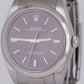 MINT PAPERS Rolex Oyster Perpetual Red GRAPE 39mm 114300 Steel Purple Watch BOX