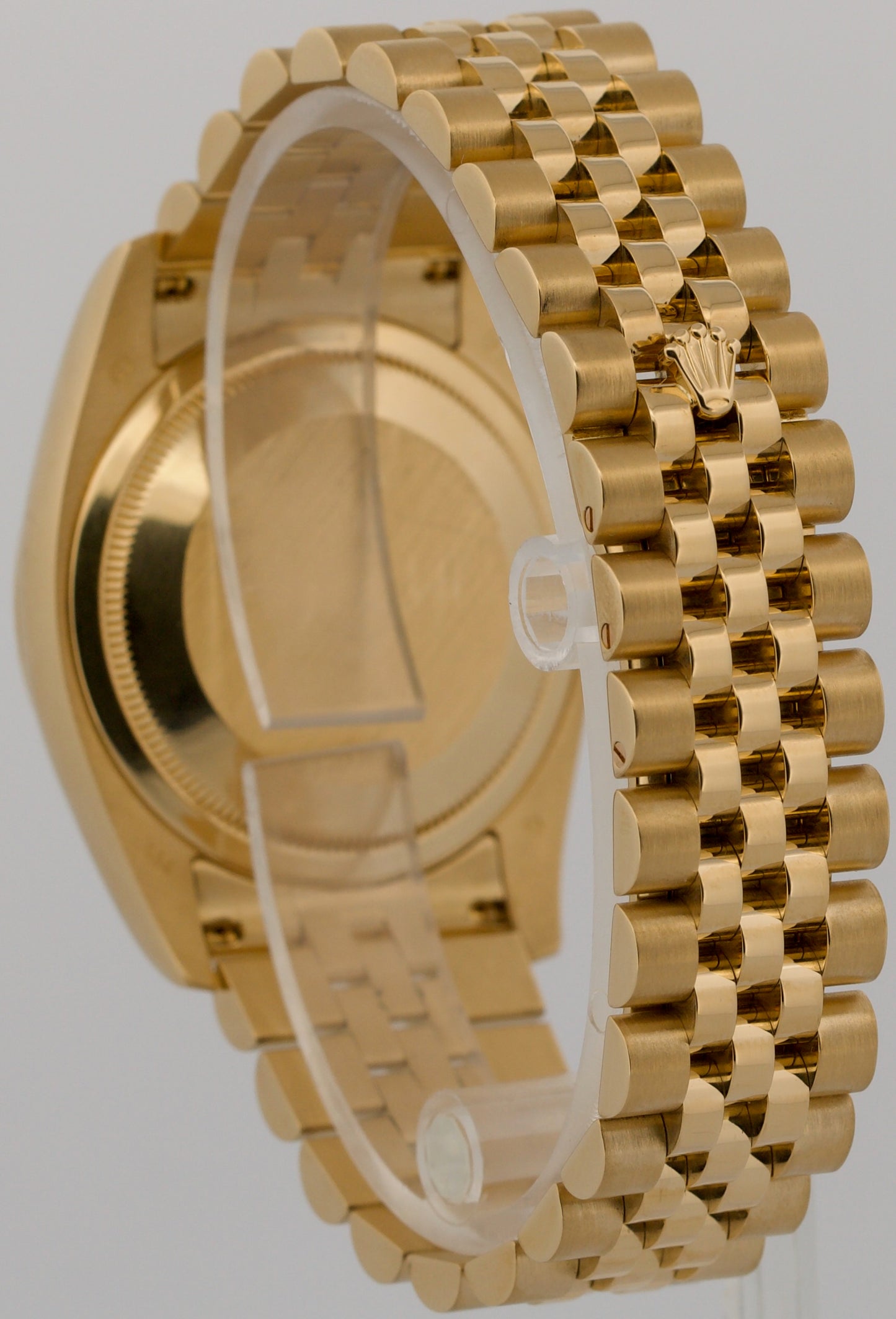 2008 PAPERS Rolex DateJust 36mm CHAMPAGNE 18K Gold Jubilee REHAUT 116238 BOX