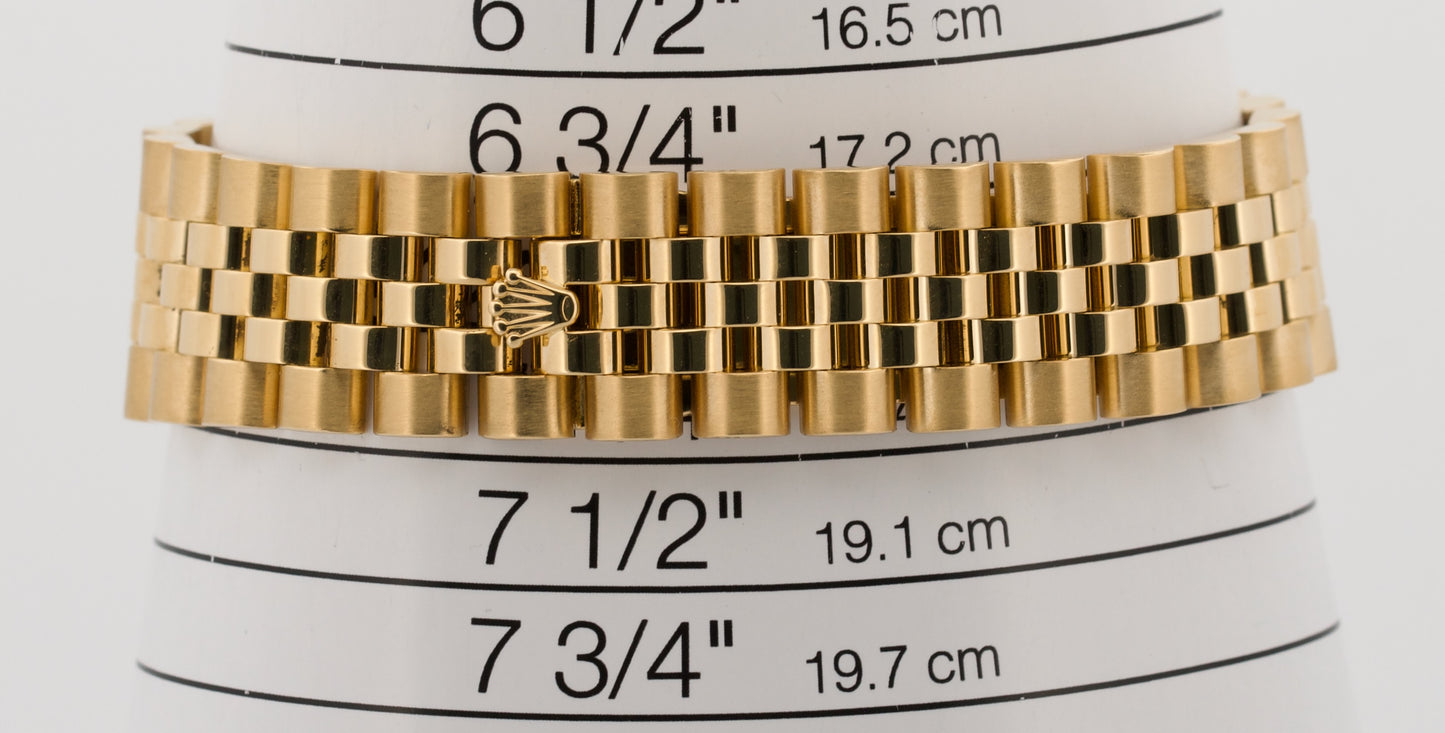 2008 PAPERS Rolex DateJust 36mm CHAMPAGNE 18K Gold Jubilee REHAUT 116238 BOX