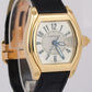 MINT Cartier Roadster 37mm 18K Yellow Gold Leather Automatic 2524 W62005V2 Watch