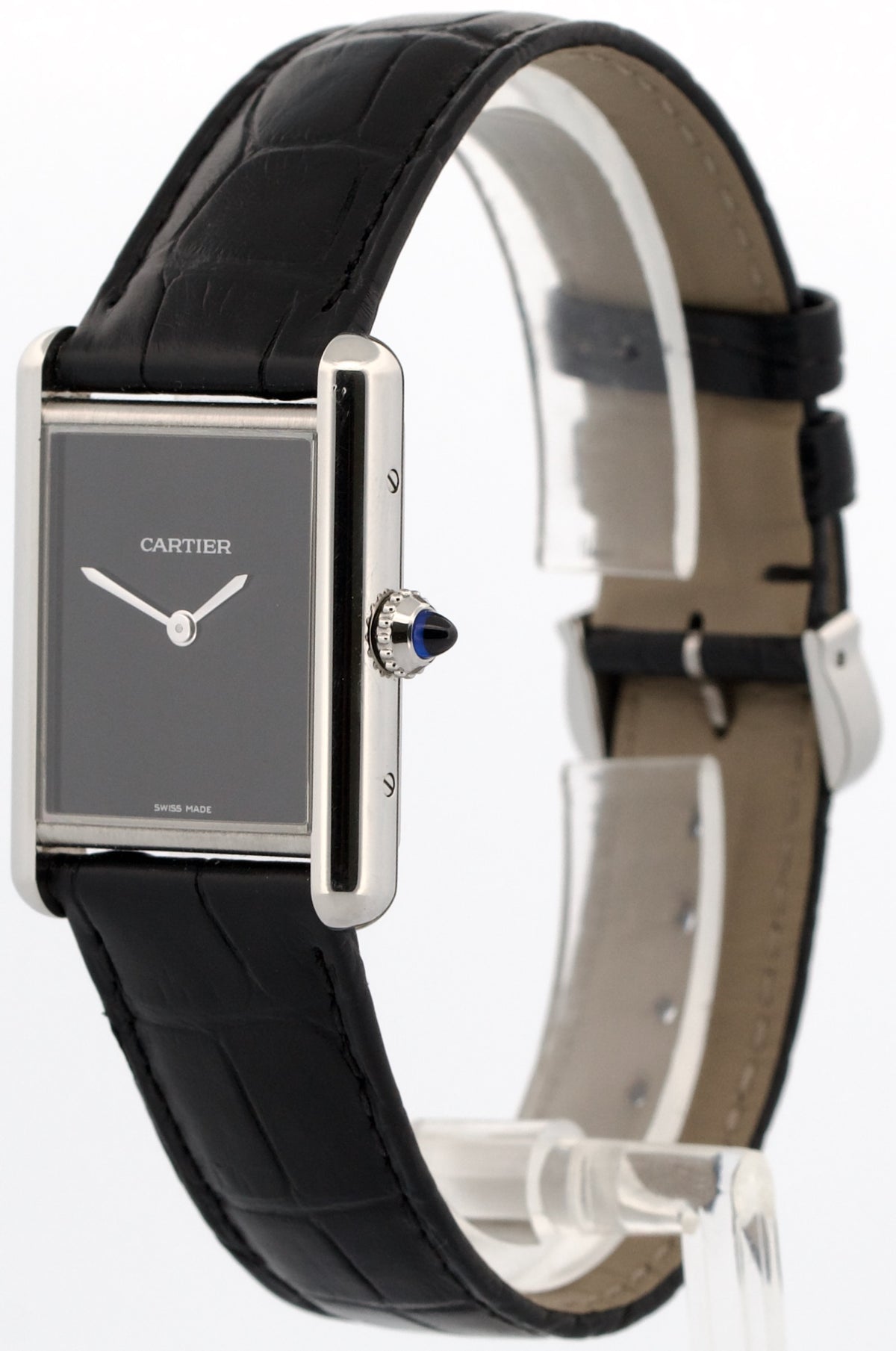 2023 Cartier Tank Must WSTA0072 4323 Black Quartz 33x25mm Leather Box Papers