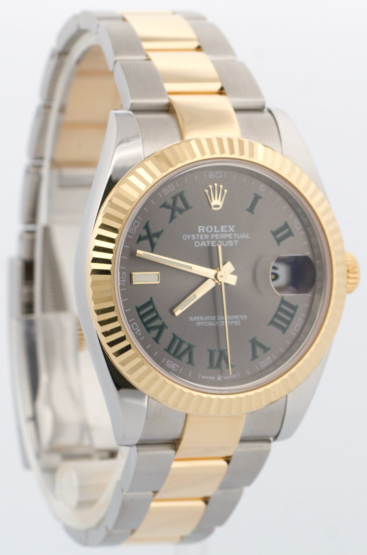 2022 PAPERS Rolex DateJust 41 WIMBLEDON 18K Steel OYSTER 41mm 126333 Watch BOX