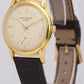 VINTAGE Patek Philippe Calatrava 34mm IVORY Manual 18K Yellow Gold Leather 2500