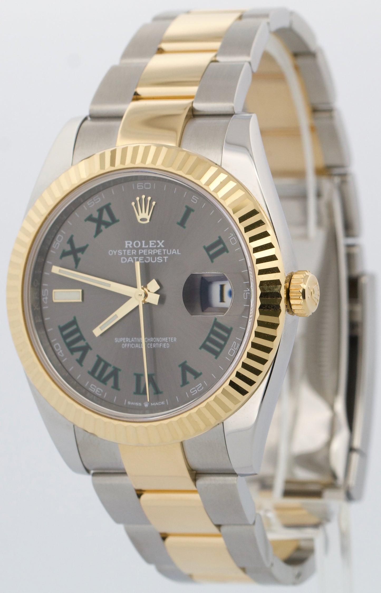 2022 PAPERS Rolex DateJust 41 WIMBLEDON 18K Steel OYSTER 41mm 126333 Watch BOX