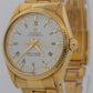 1981 Rolex Oyster Perpetual 34mm WHITE 18K Yellow Gold Fluted Oyster Watch 1005