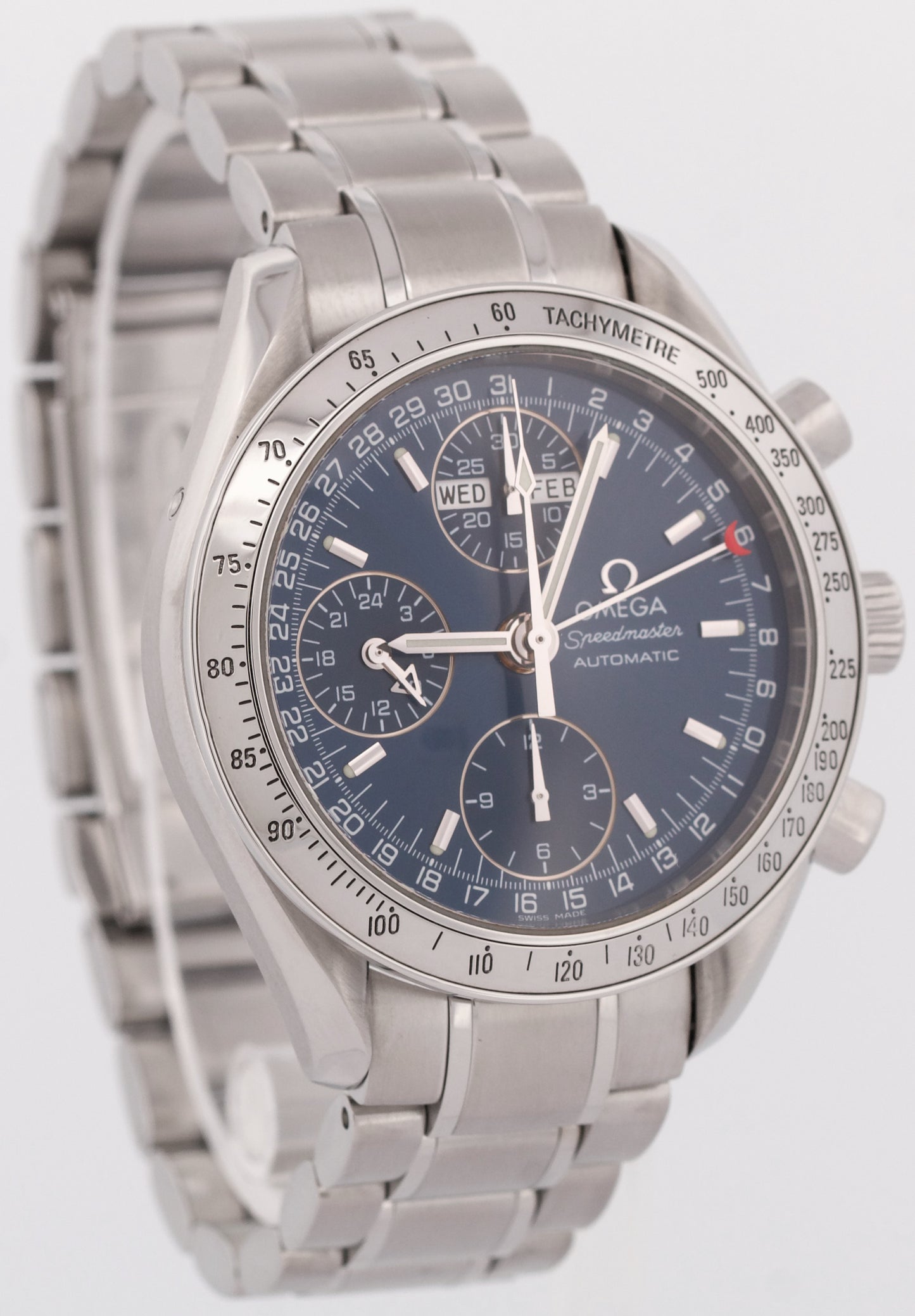 Omega Speedmaster Day-Date Triple Calendar BLUE Steel Automatic 39mm 3521.80.00