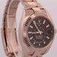 2022 PAPERS Rolex Sky-Dweller 18K Rose Gold CHOCOLATE Brown 42mm 326935 BOX