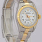 2022 RSC Rolex Oyster Perpetual Two-Tone White Roman PAPERS 24mm 67233 Watch BOX
